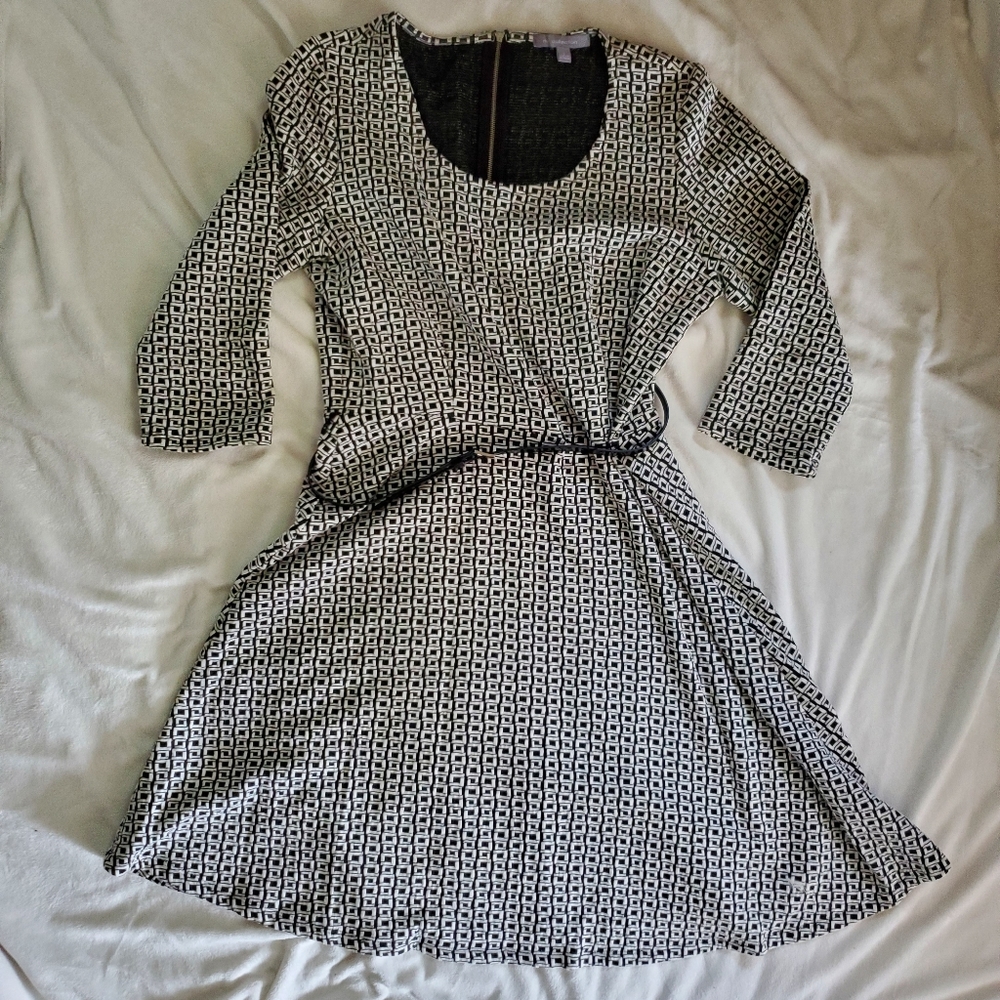 Belted A-Line dress